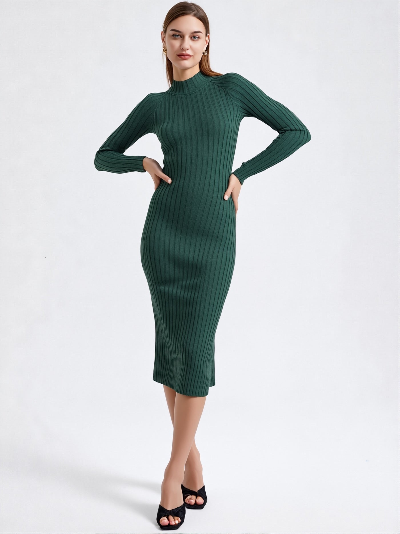 Camille | Robe en maille midi